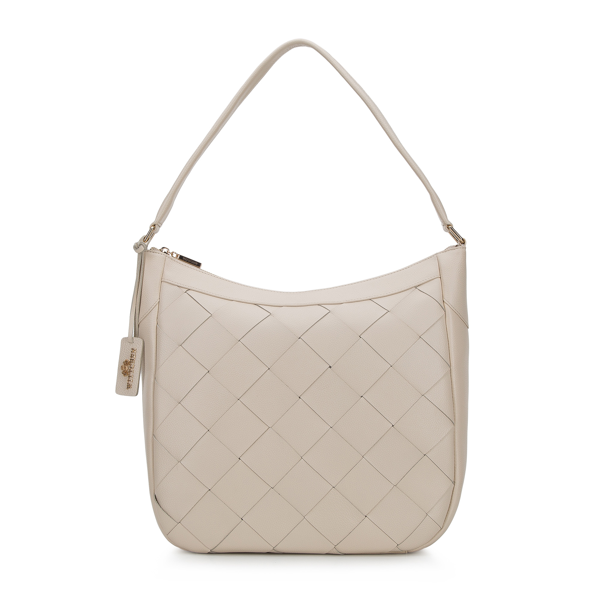 Torebka worek skórzana z plecionką