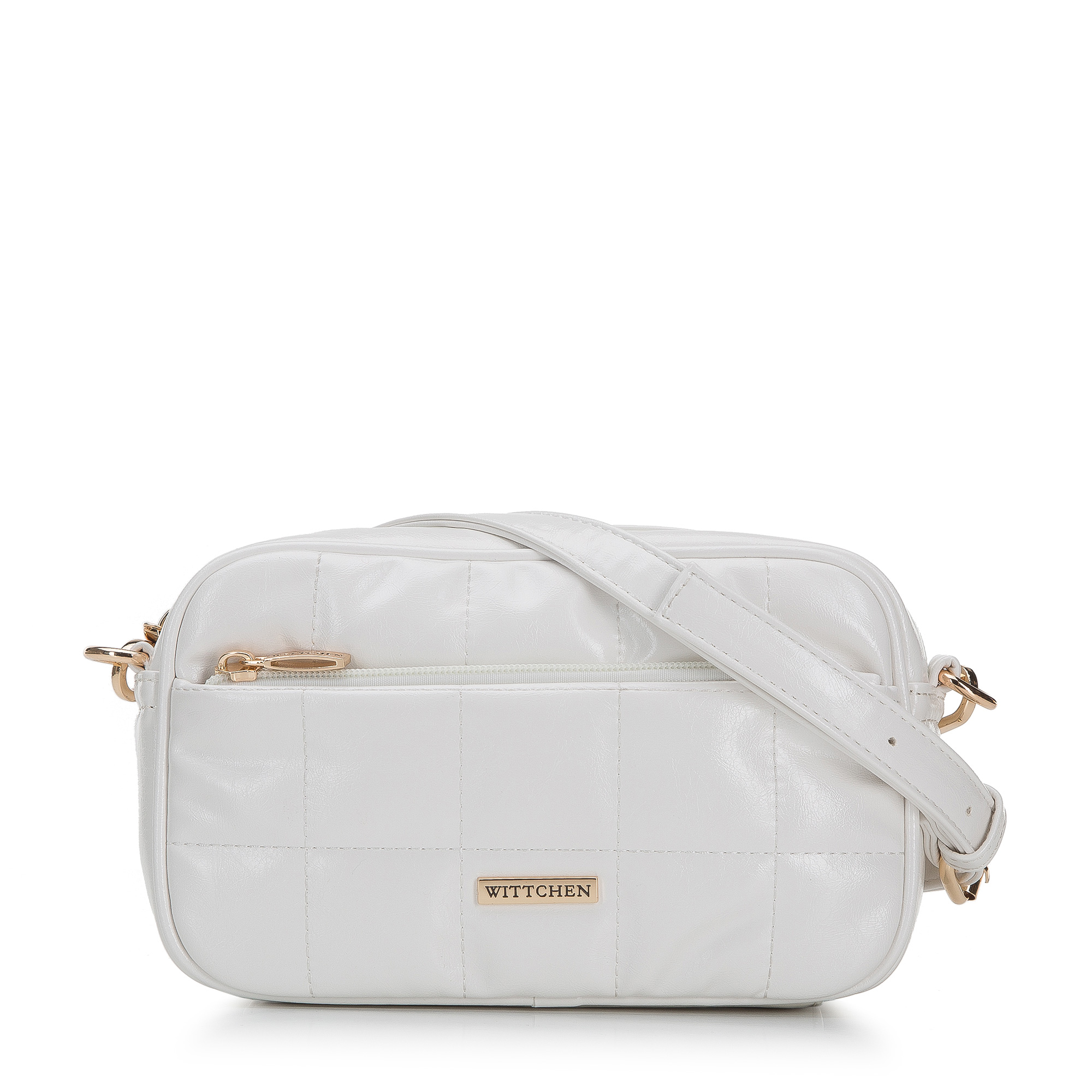 Damska listonoszka z ekoskóry pikowana w kwadraty