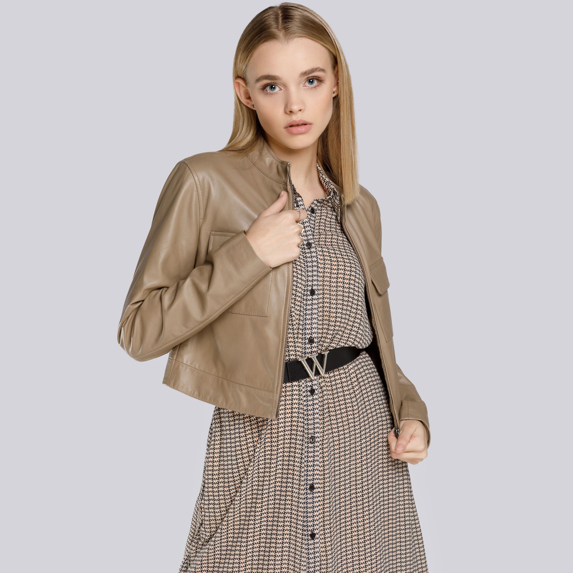 Damska kurtka skórzana krótka