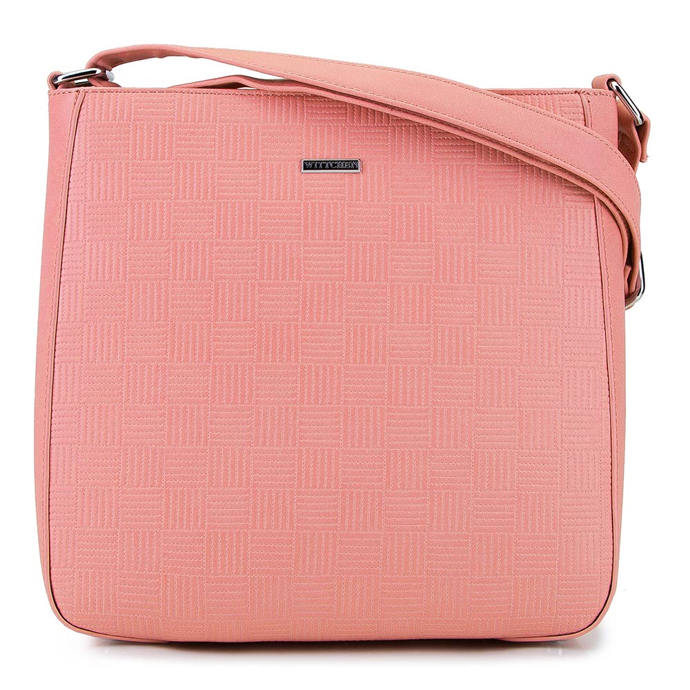 Damska listonoszka trapezowa różowa