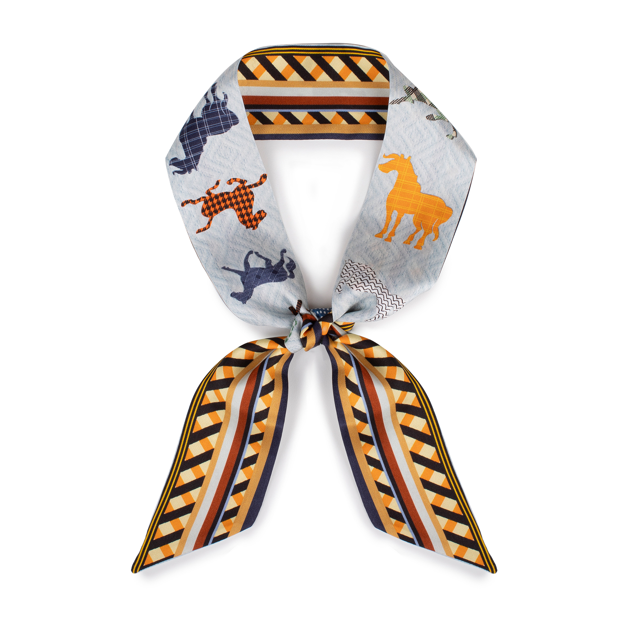 Damska apaszka twilly z jedwabiu