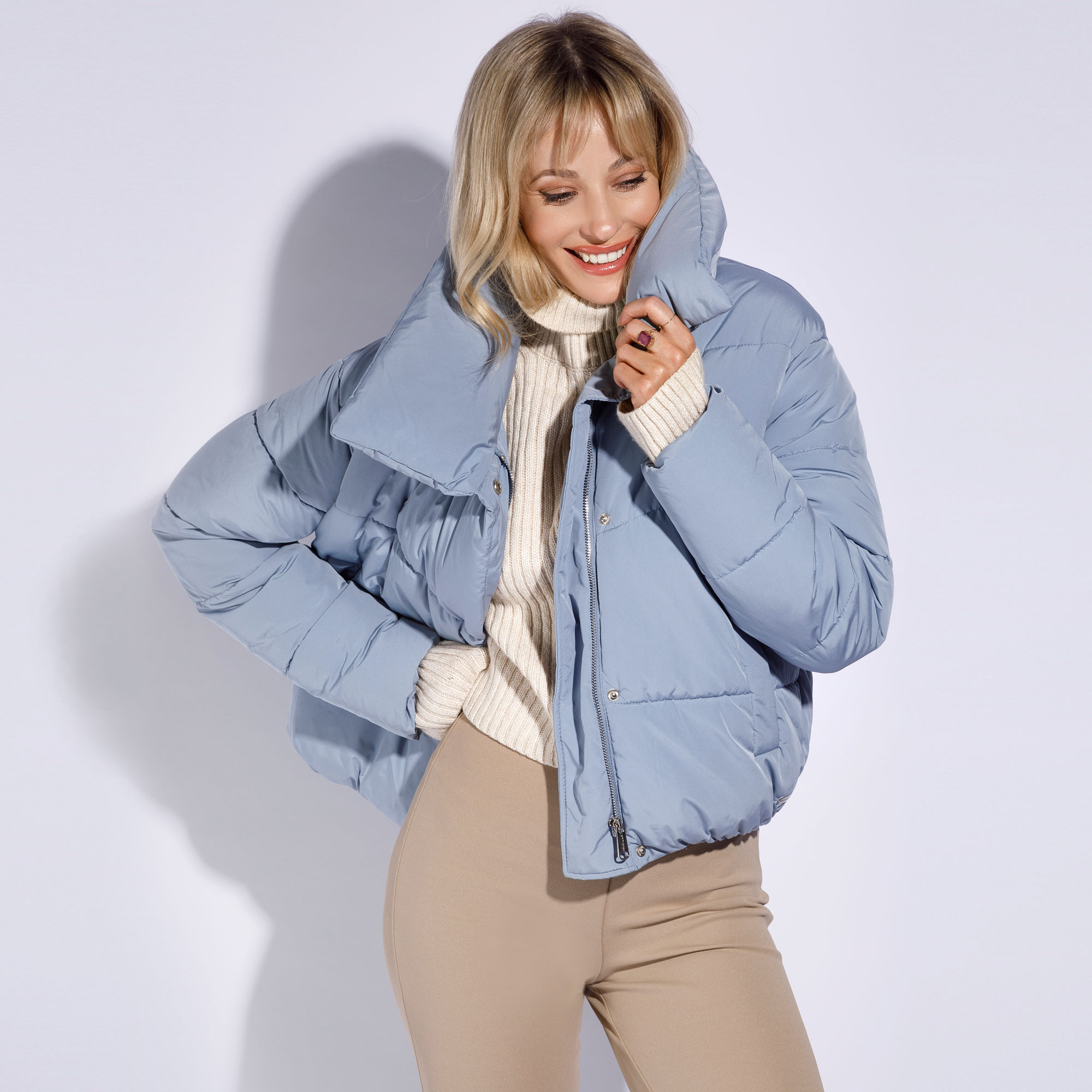 Damska kurtka oversizowa pikowana