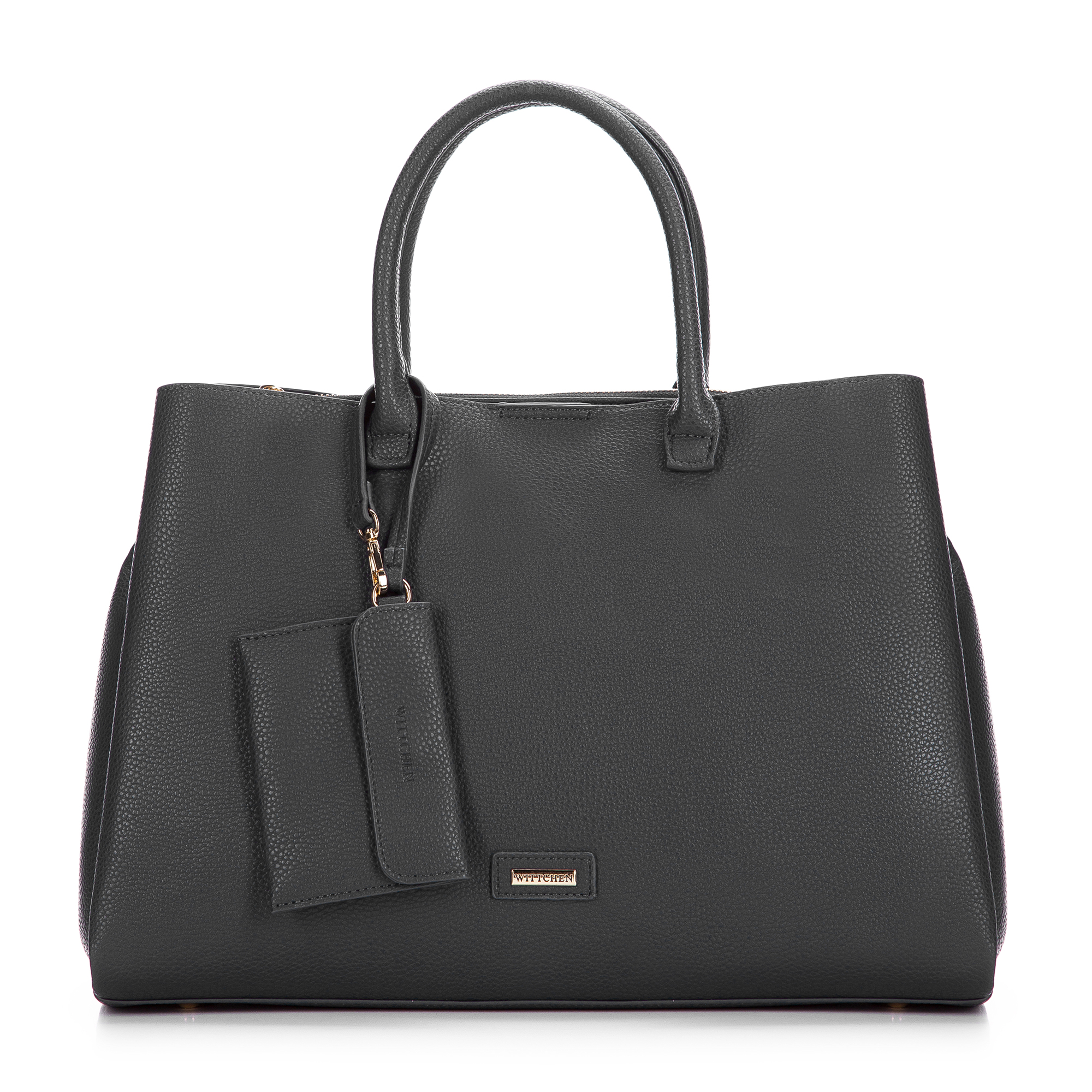 Torba kuferek z zamykaną przegrodą ciemny szara