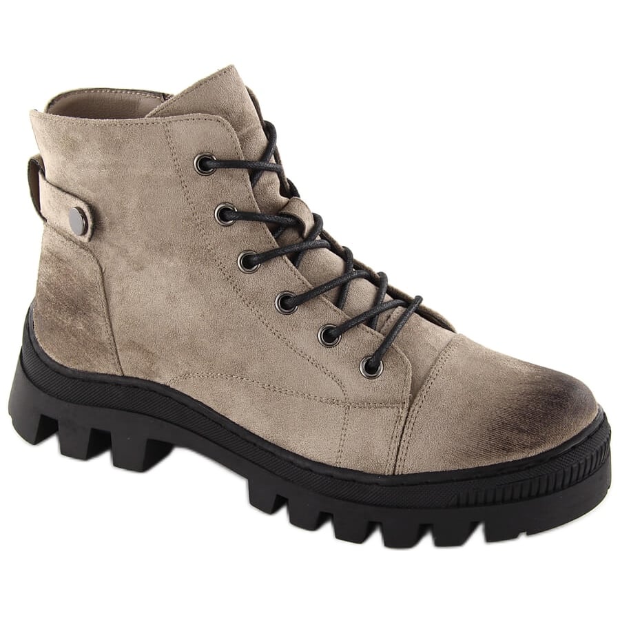 Botki damskie trapery khaki Potocki SZ12168 zielone