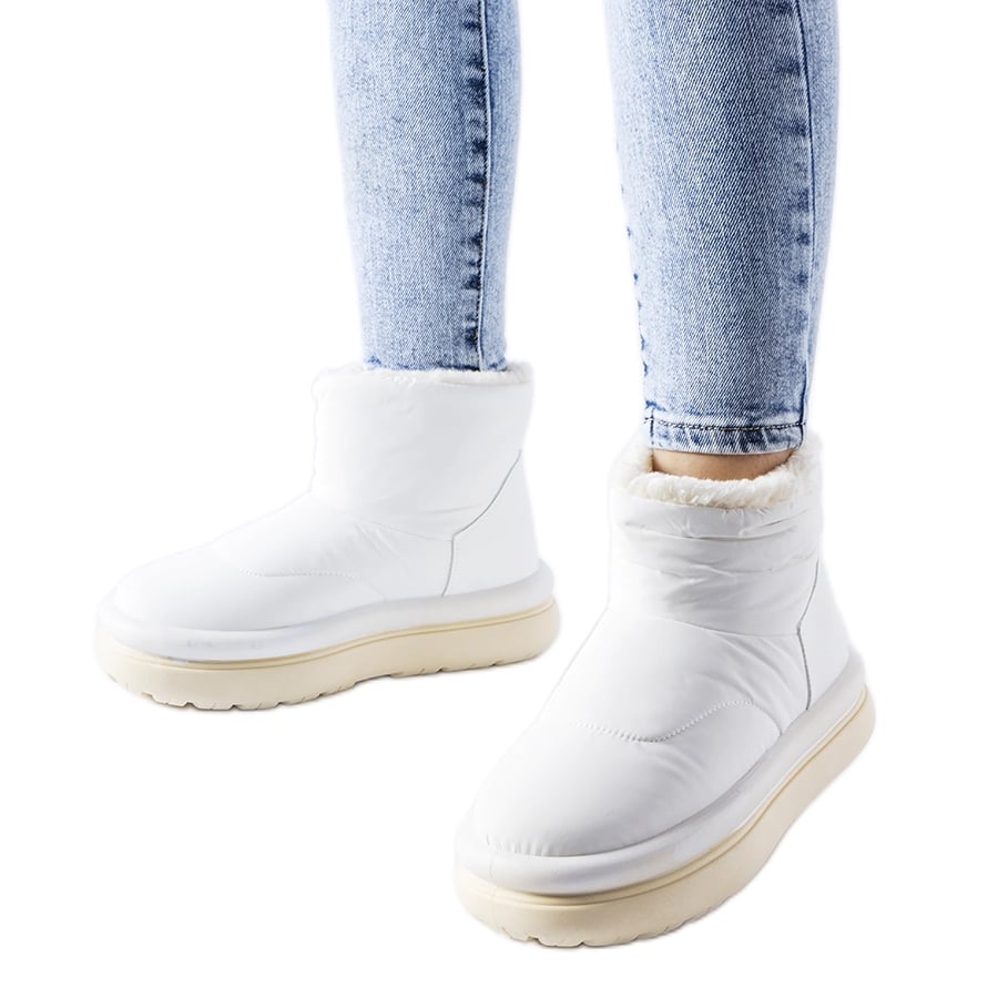 Białe ocieplane śniegowce Linwood