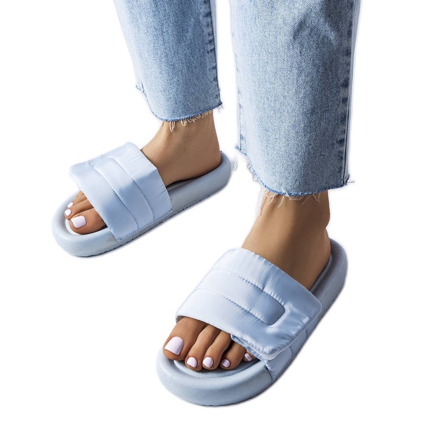 BM Niebieskie klapki zapinane na rzep Aleron