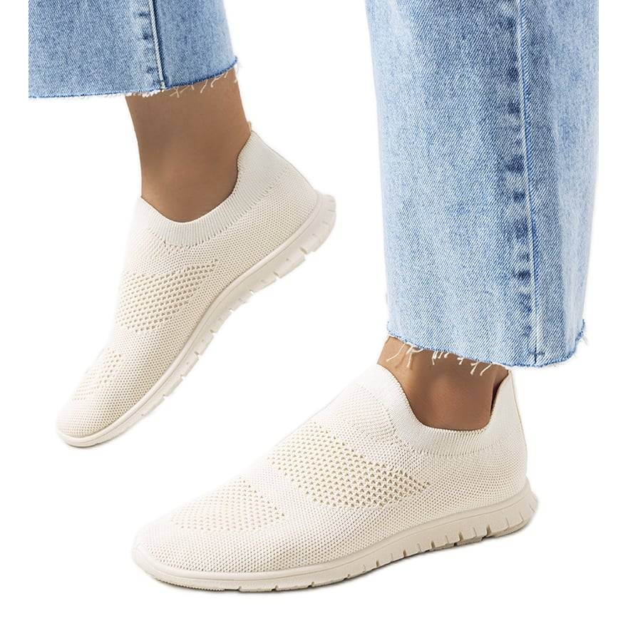 Beżowe sneakersy sportowe Santen beżowy