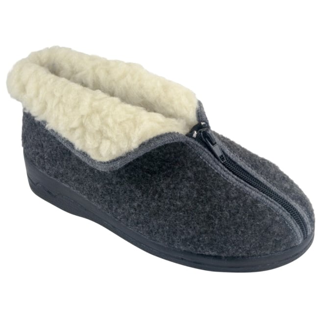 Ocieplane Kapcie Filc Adanex 26844-FBP7FU szare
