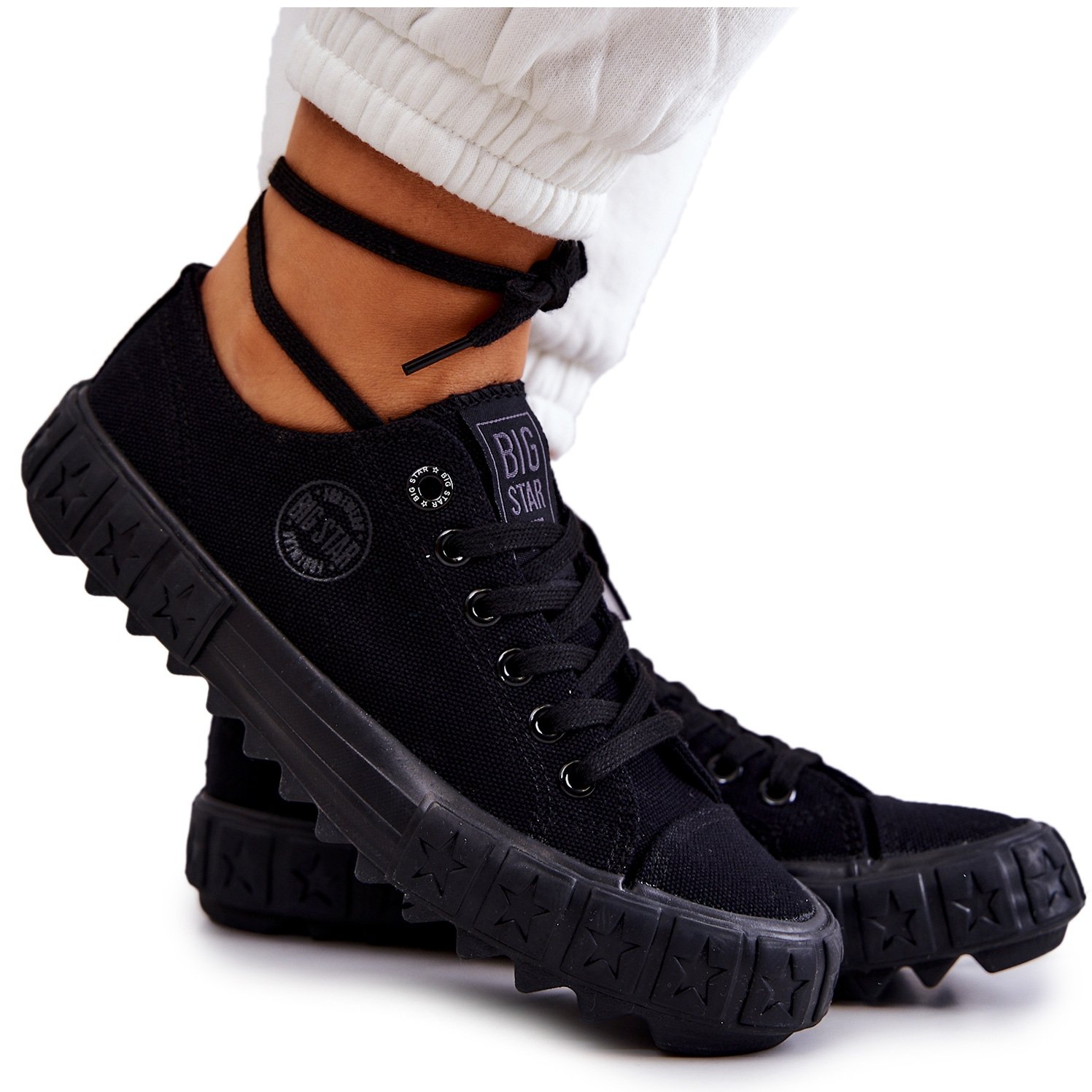 Damskie Trampki Tenisówki Big Star JJ274510 Czarne