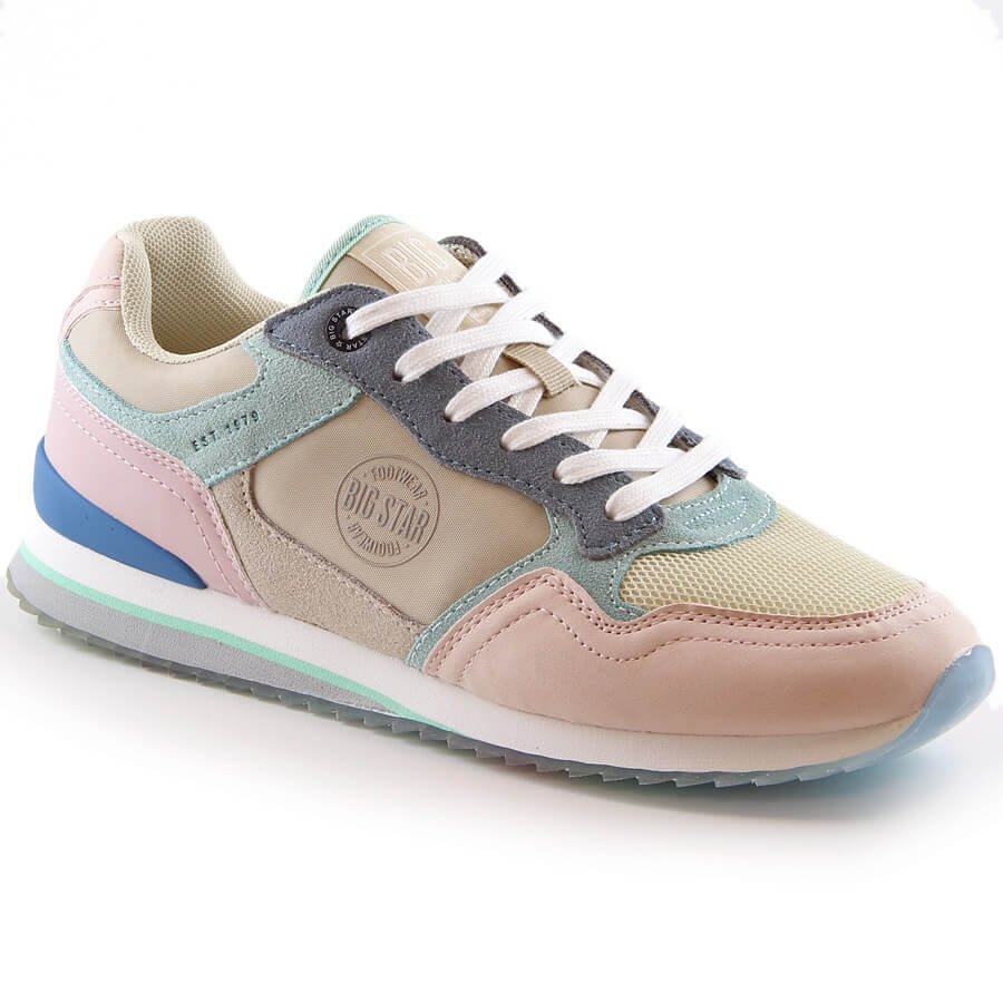 Skórzane buty sportowe sneakersy damskie multikolor Big Star LL274347 wielokolorowe