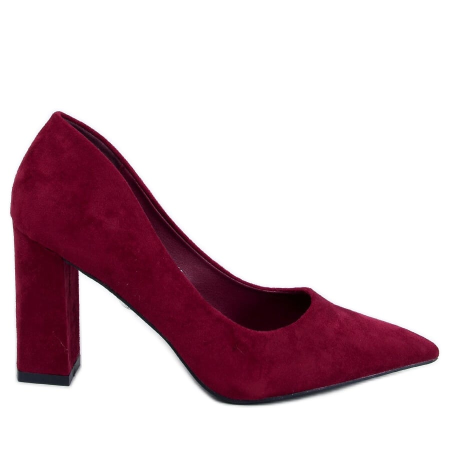 Czółenka na słupku Verizon Wine czerwone