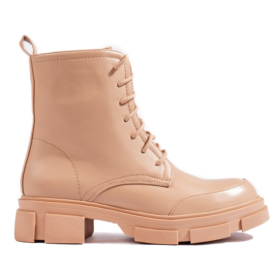 Workery damskie Shelovet sznurowane beżowe beżowy