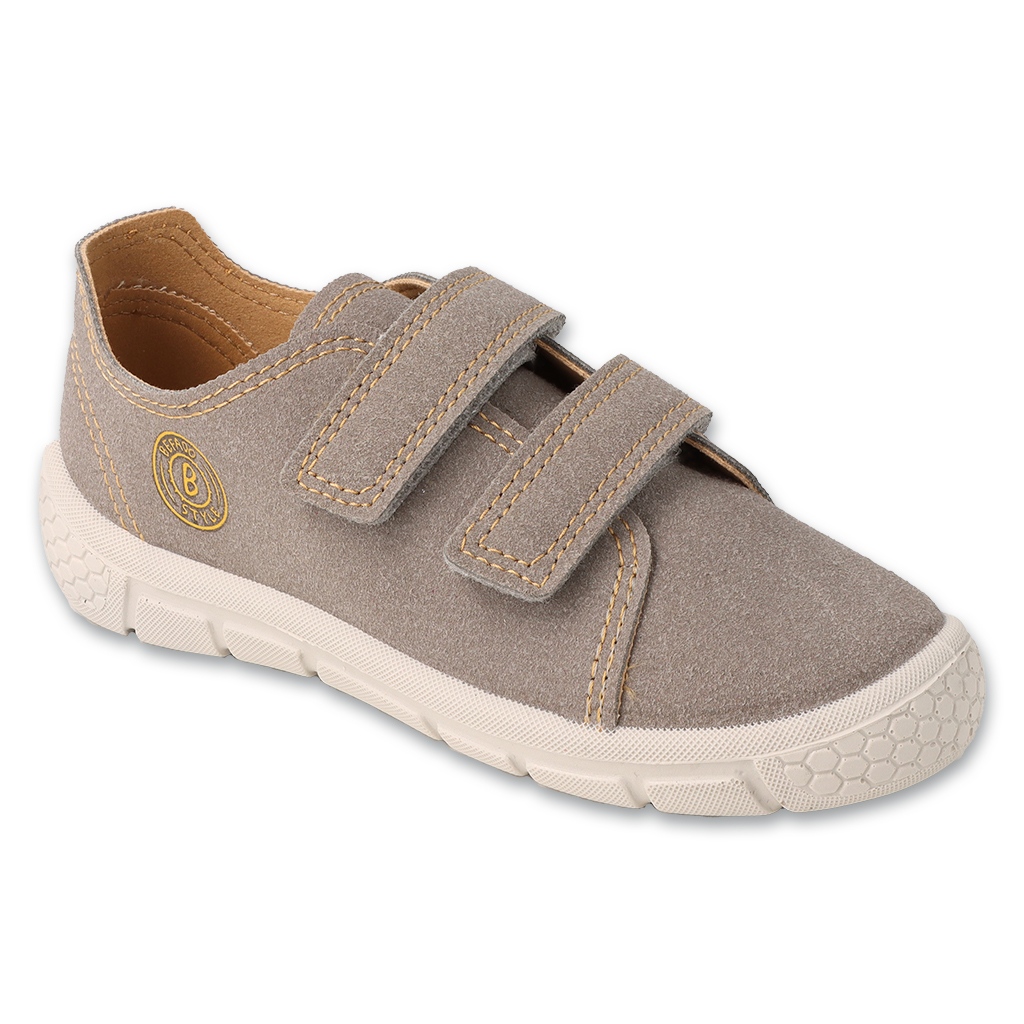 Befado sportowe skórzana wkładka 909P003 szare rzepy