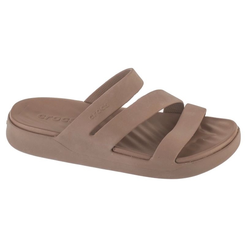 Klapki Crocs Getaway Strappy Sandal W 209587-0LF brązowe