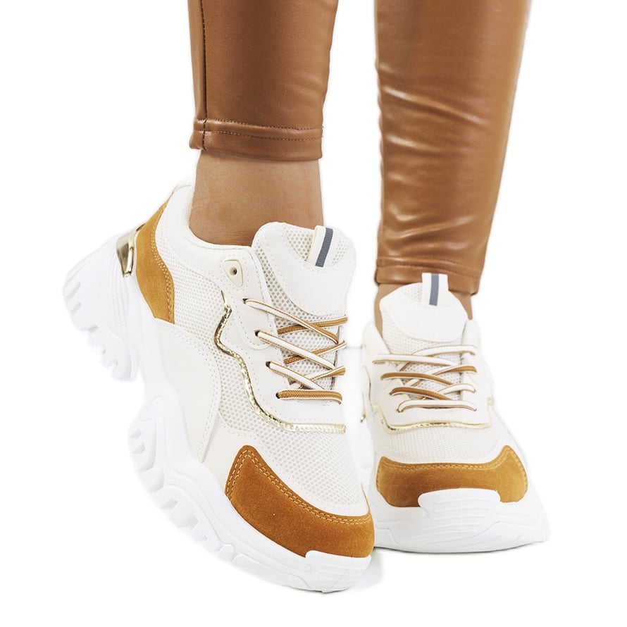 Beżowe obuwie sportowe Osorio beżowy