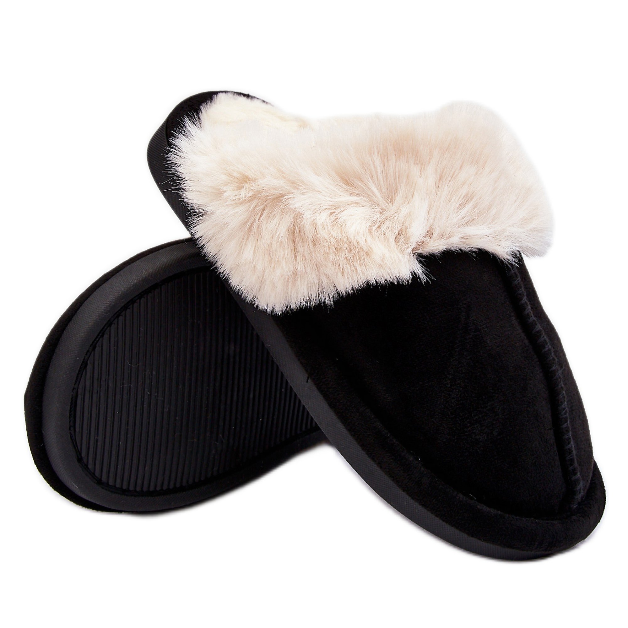 Dziecięce Kapcie Z Futerkiem Czarne Befana