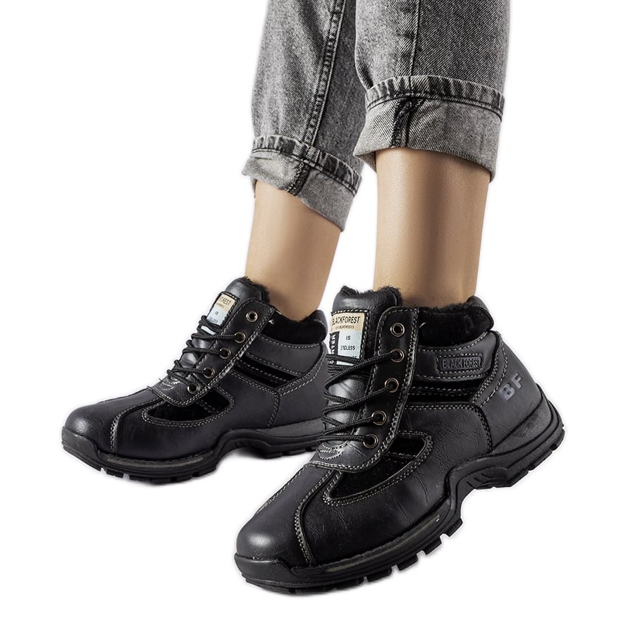 Czarne zimowe workery Falla