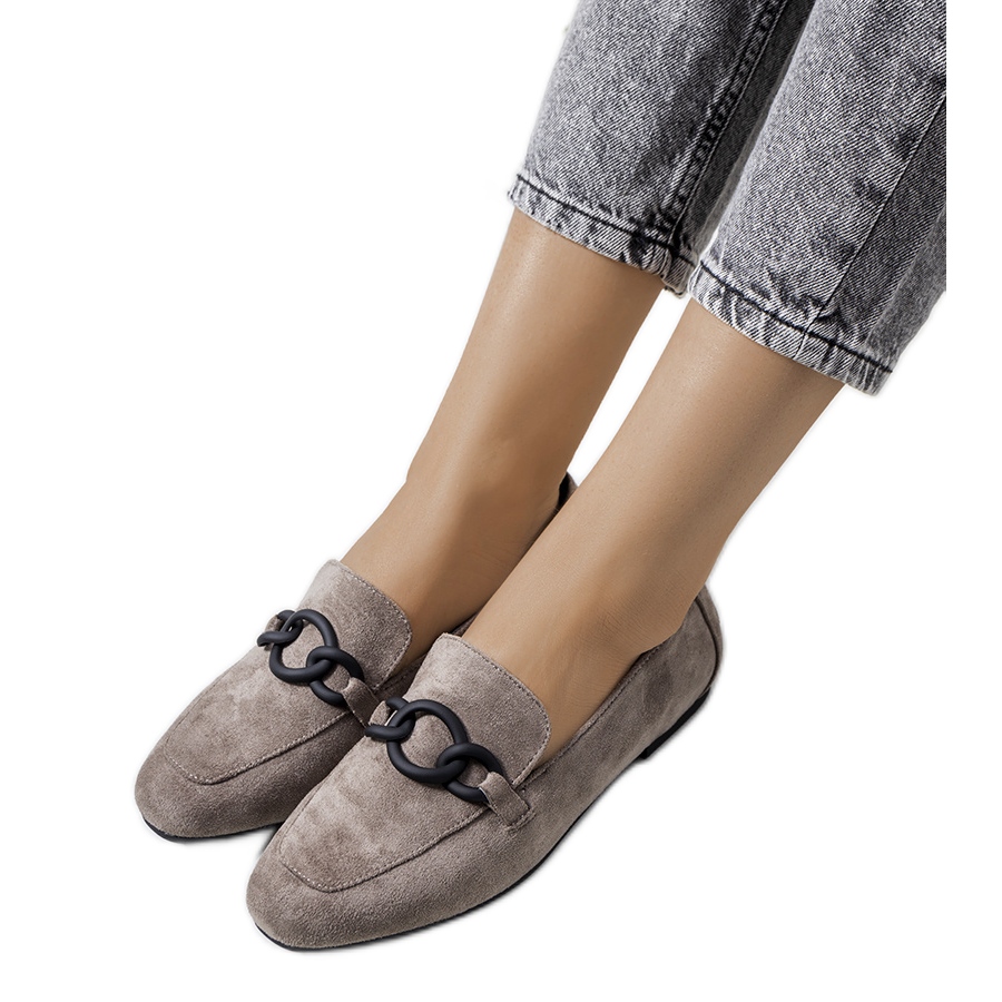 Szare półbuty skórzane Dante