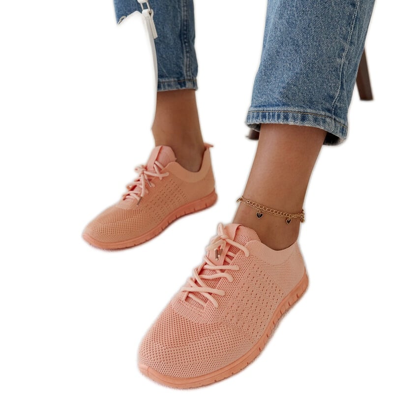 Różowe materiałowe sneakersy Mairago