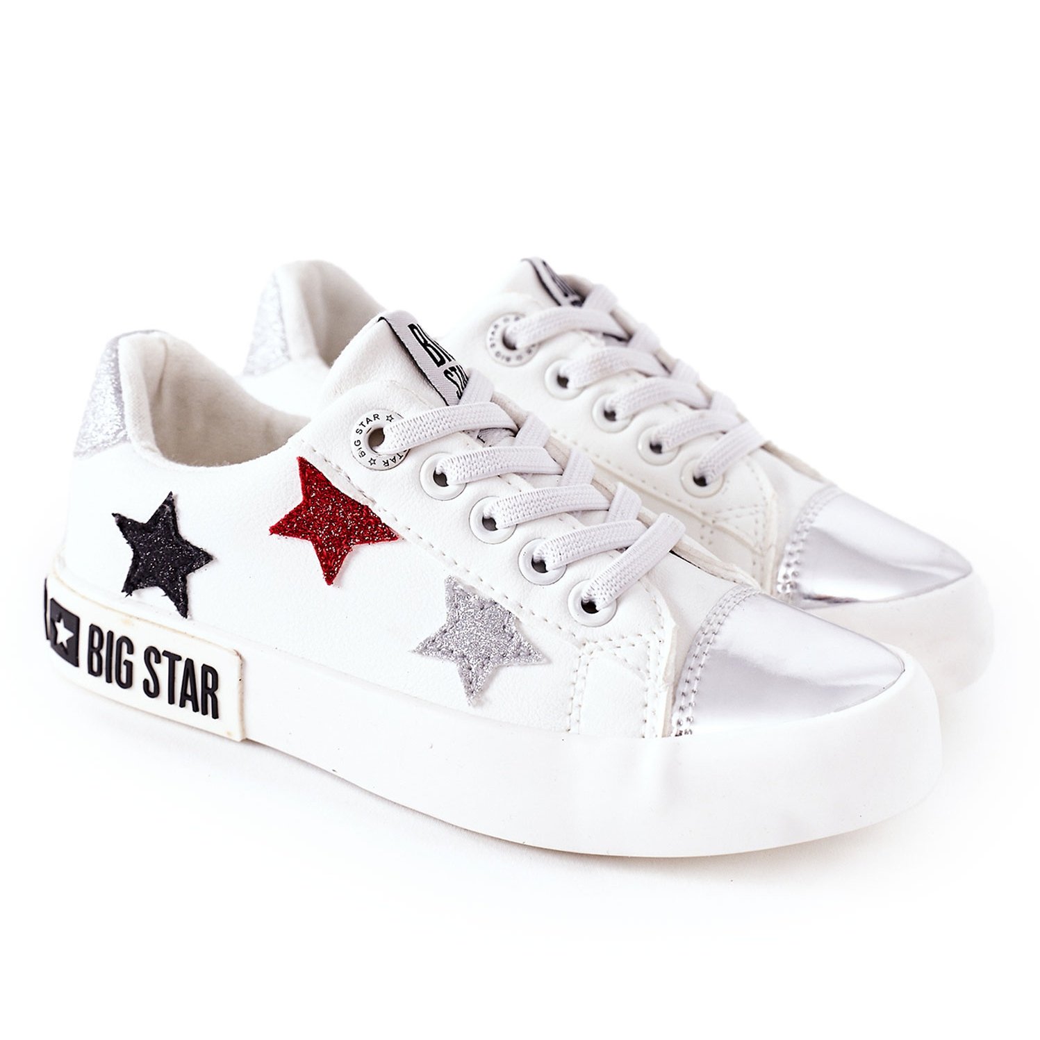 Dziecięce Skórzane Trampki Big Star II374032 Białe ['biały']