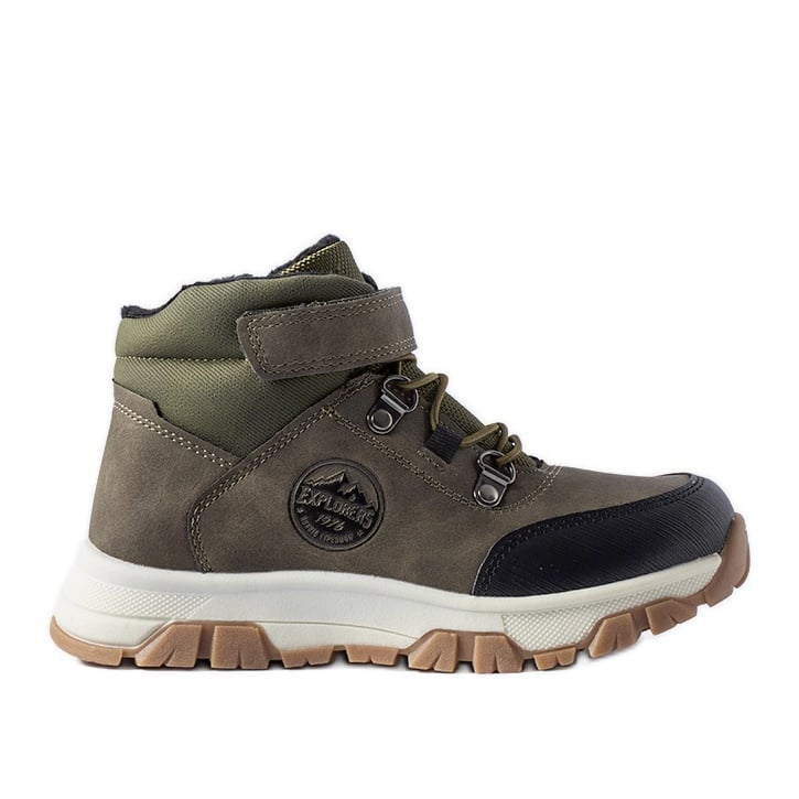 Zielone ocieplane trapery dziecięce Tolomeo