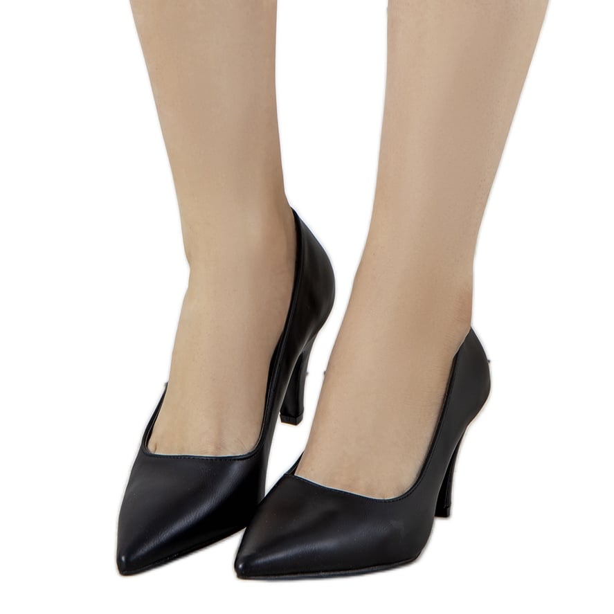 Czarne czółenka na grubej szpilce Day Off