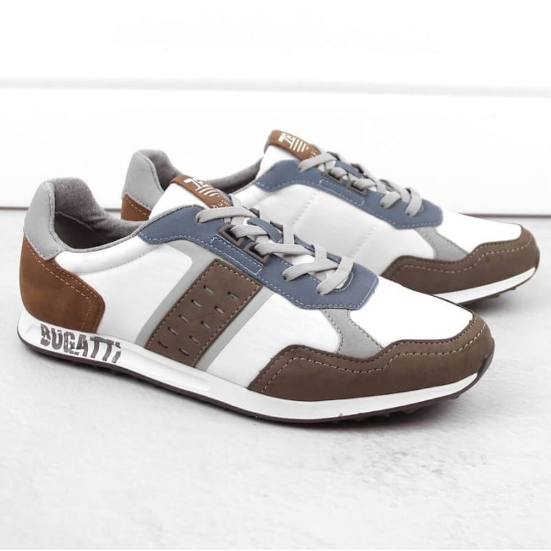 Skórzane półbuty sportowe Bugatti M INT1975 wielokolorowe