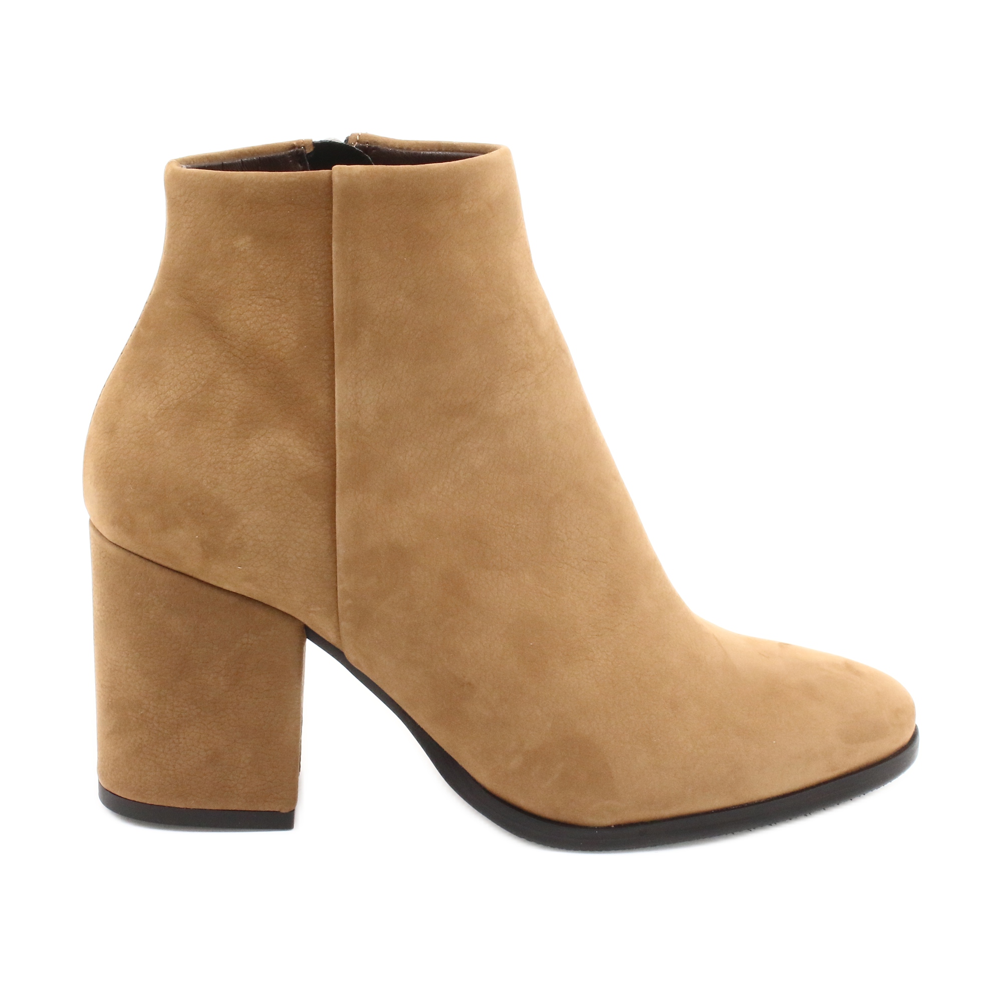 Kaniowski Skórzane Botki Damskie K-0307 Toffi/beżowe beżowy