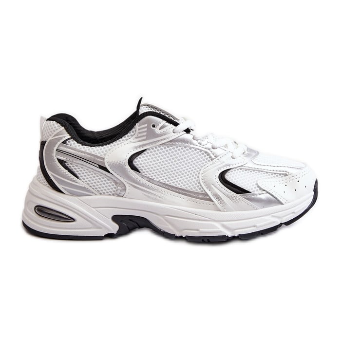 Damskie Buty Sportowe Sneakersy Biało-Czarne Leranea białe