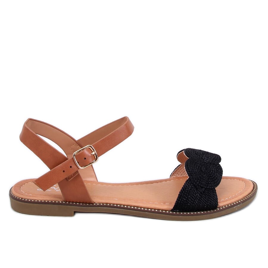 Sandałki płaskie Tavani Black czarne