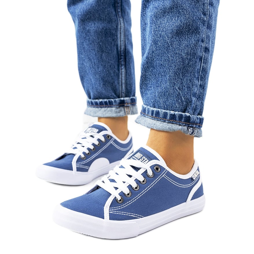 Big Star Granatowe tenisówki damskie W274834 niebieskie