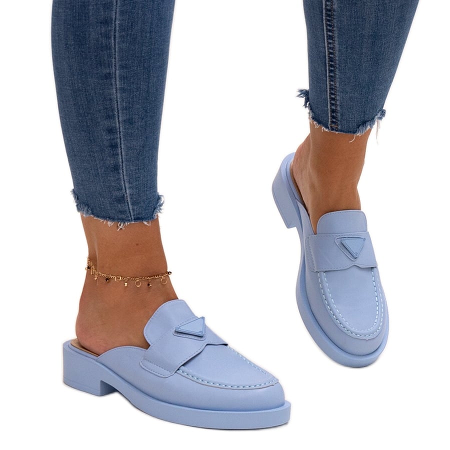 Niebieskie klapki z zabudowanym noskiem Berkshire