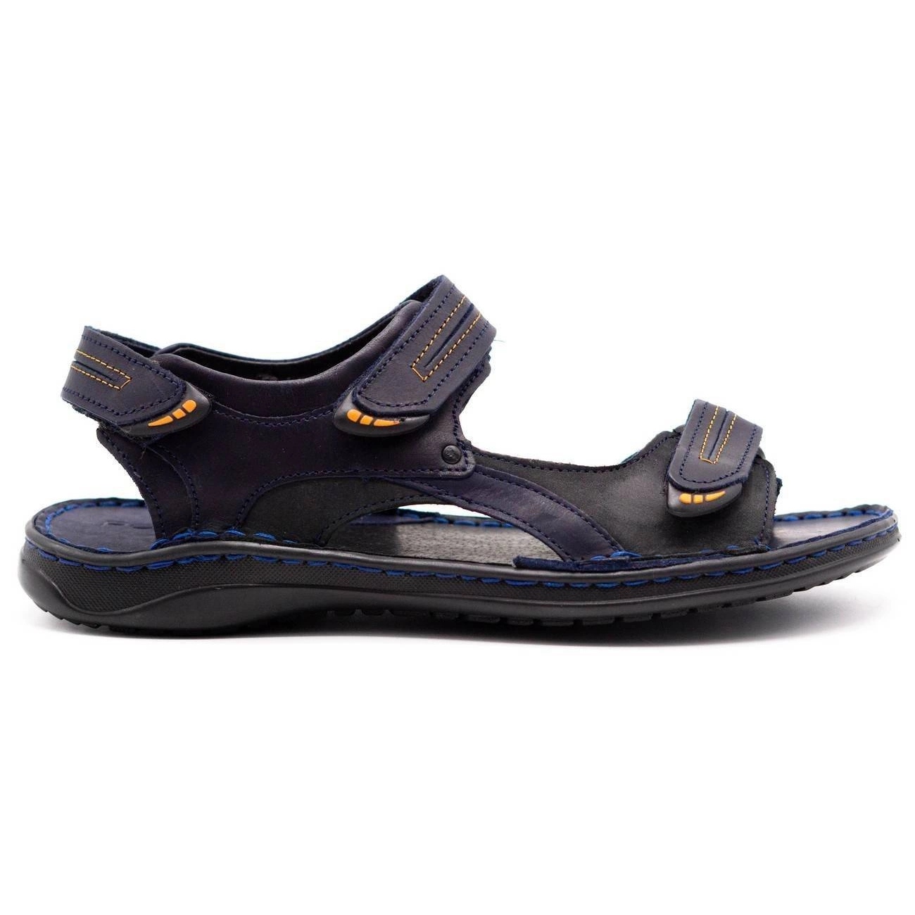 Polbut Sandały SA04 granatowe z czarnym czarne