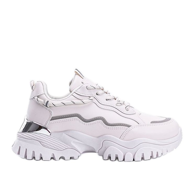 Beżowe sneakersy na grubej podeszwie Desiare beżowy