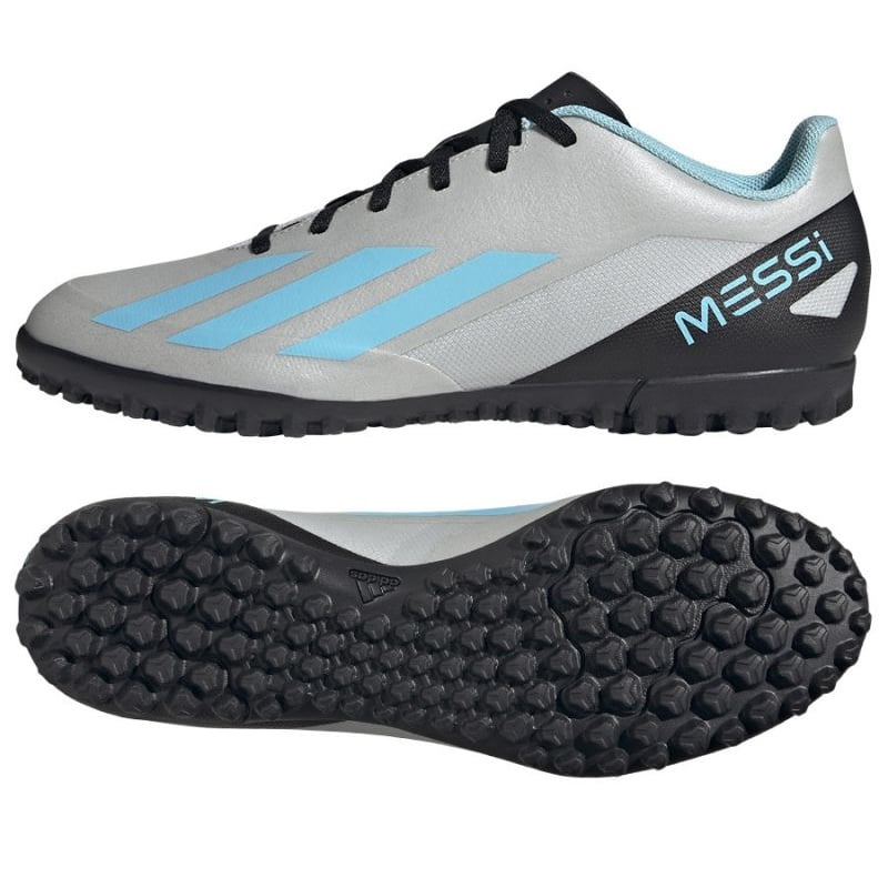 Buty piłkarskie adidas X Crazyfast Messi.4 Tf M IE4069 odcienie szarości