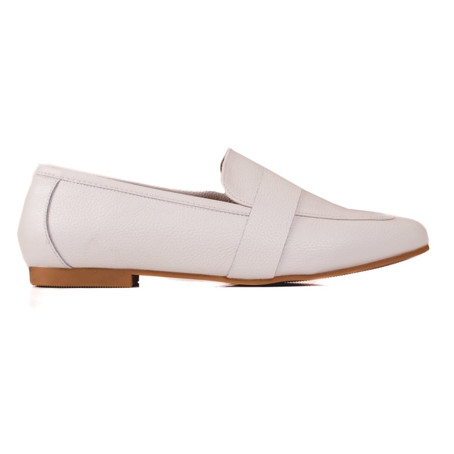La.Fi Klasyczne Białe Półbuty Mokasyny