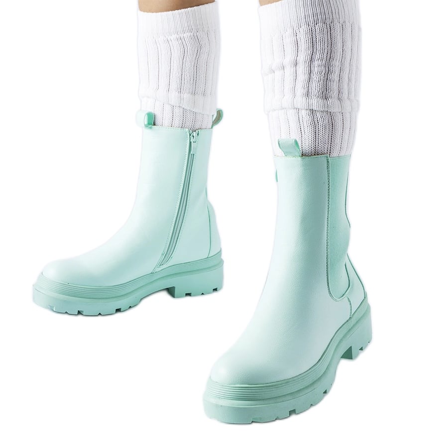 Jasnozielone botki lekko ocieplane Bethesda