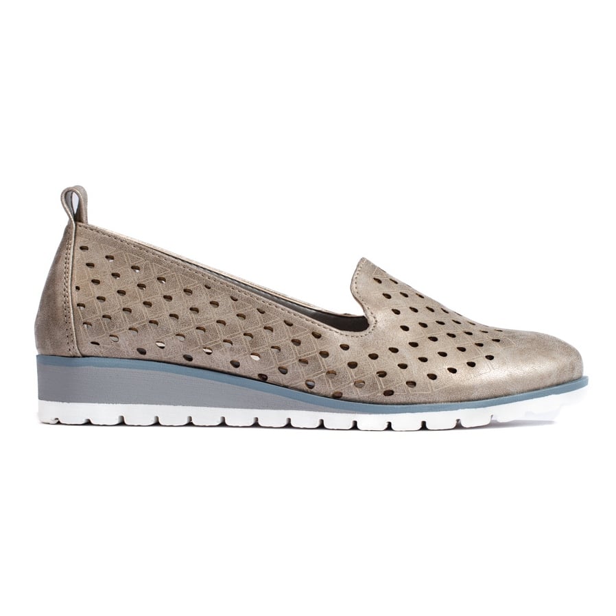 Ażurowe lordsy damskie złote Daszyński złoty