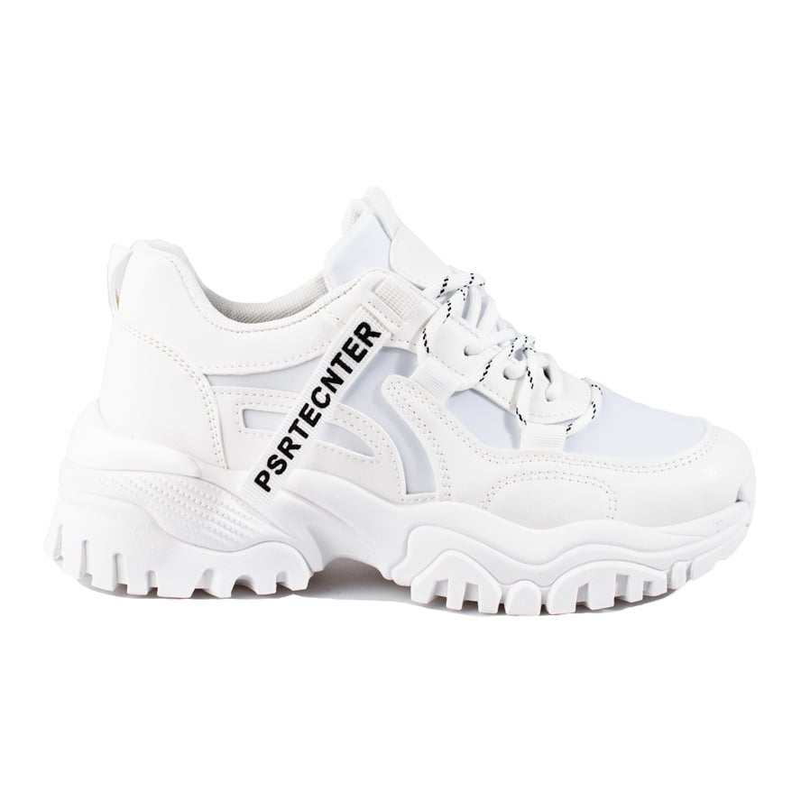 Seastar Białe sneakersy damskie Shelovet na grubej podeszwie