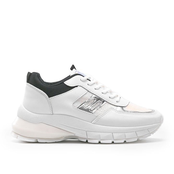 Biało-czarne sneakersy sportowe Dana białe