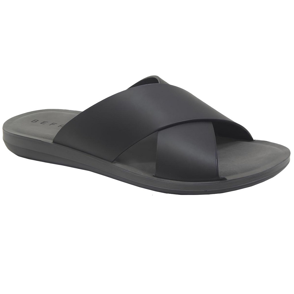 Befado klapki męskie skórzane 158M026 czarne