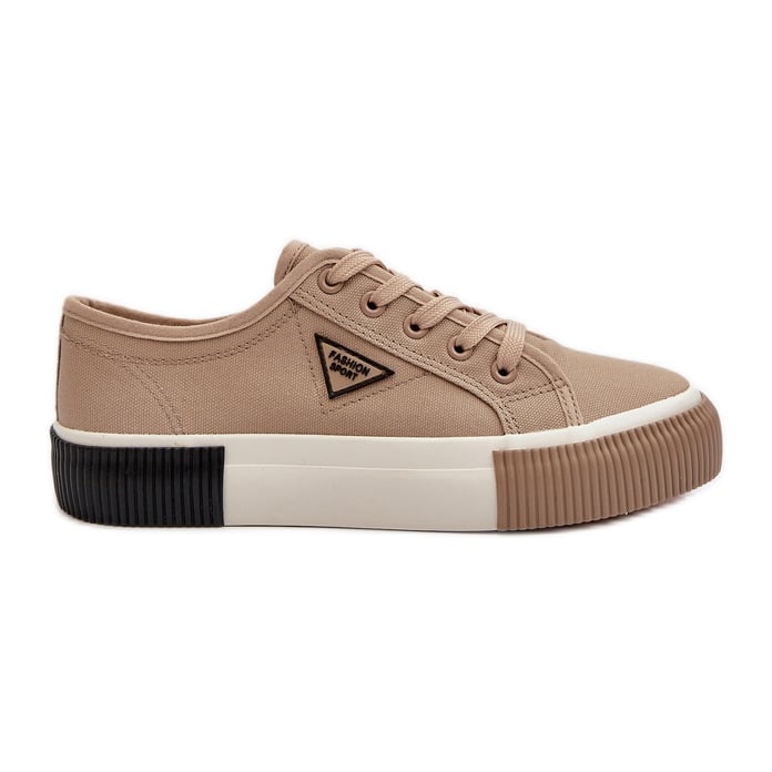 Niskie Trampki Damskie Brązowe Enalae