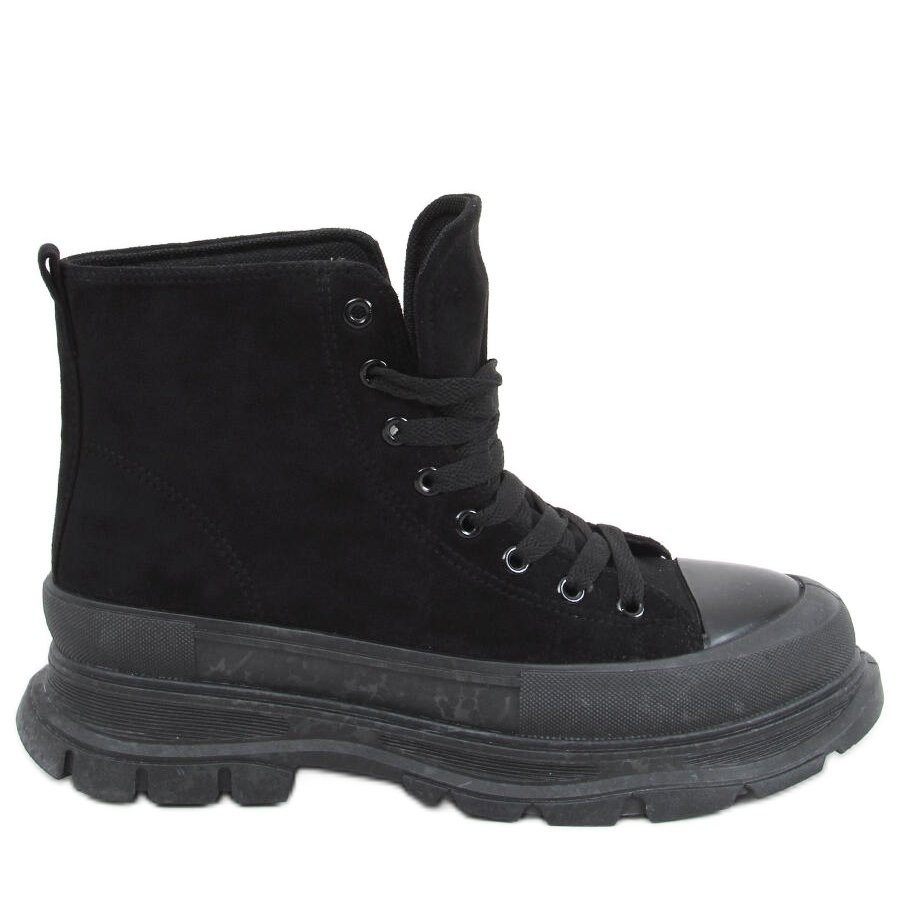 Trampki damskie za kostkę Yara Black czarne