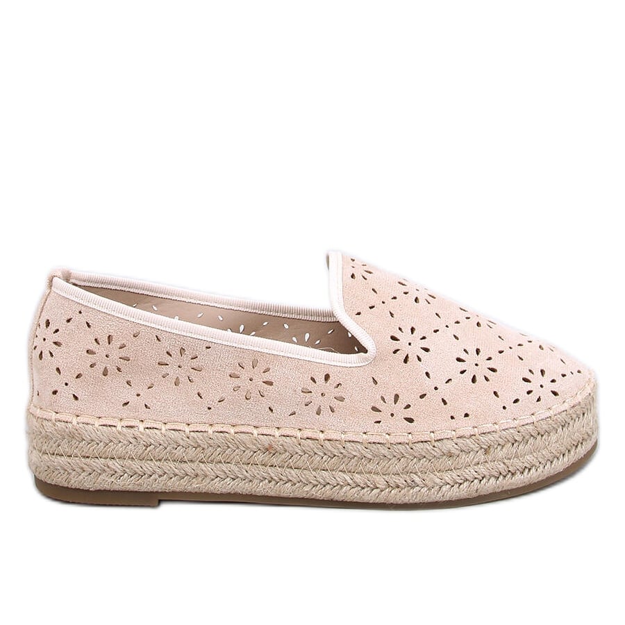 Espadryle ażurowe Rigois Beige beżowy