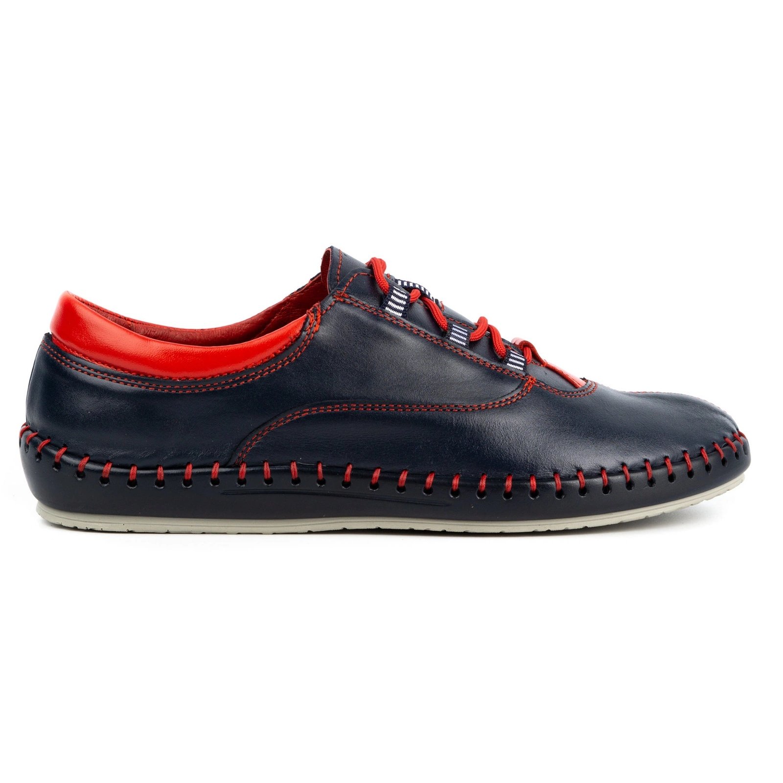 Olivier Buty męskie casual 312K granat lico granatowe
