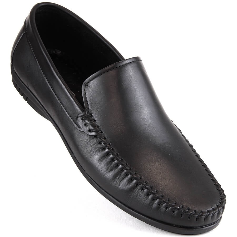 Skórzane półbuty męskie mokasyny czarne T.Sokolski W1401-1