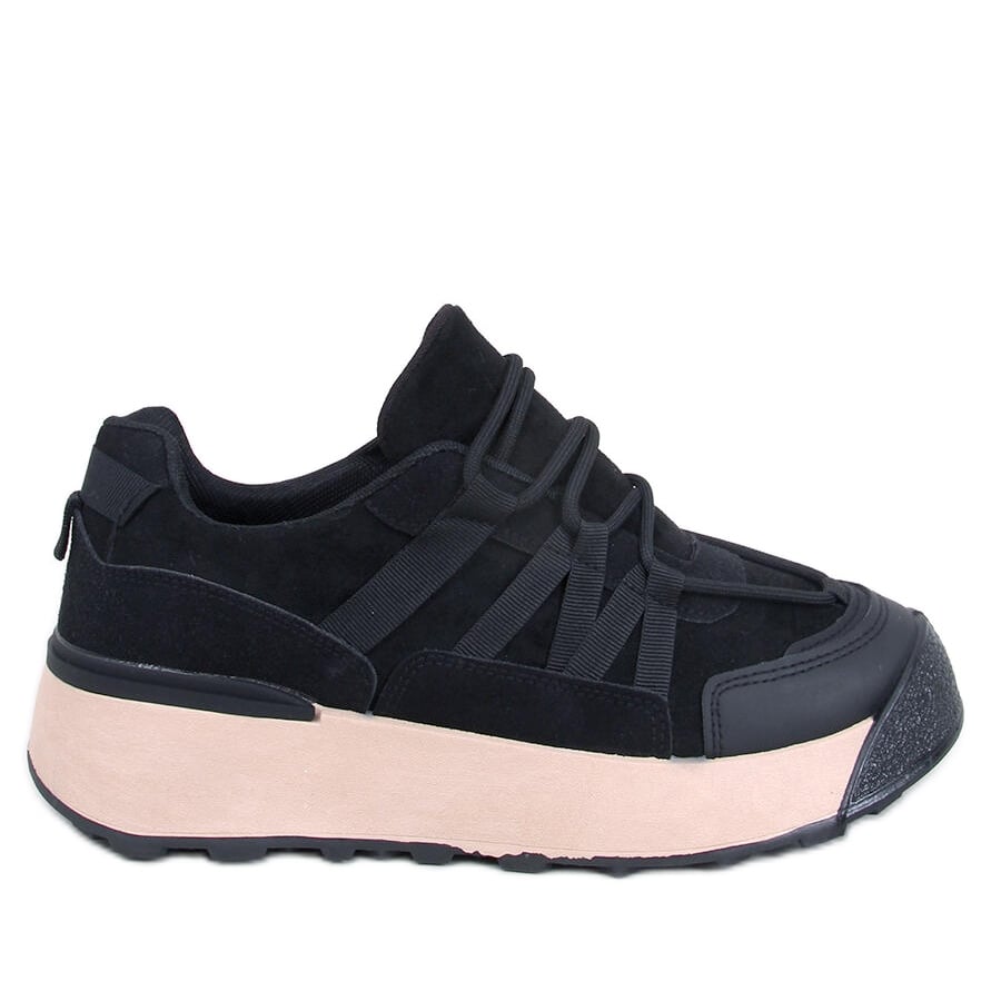 Sneakersy damskie Potts Black czarne