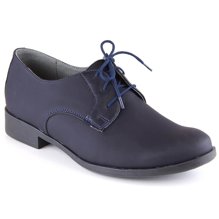 Półbuty młodzieżowe wizytowe komunijne granatowe Kornecki 6120 niebieskie