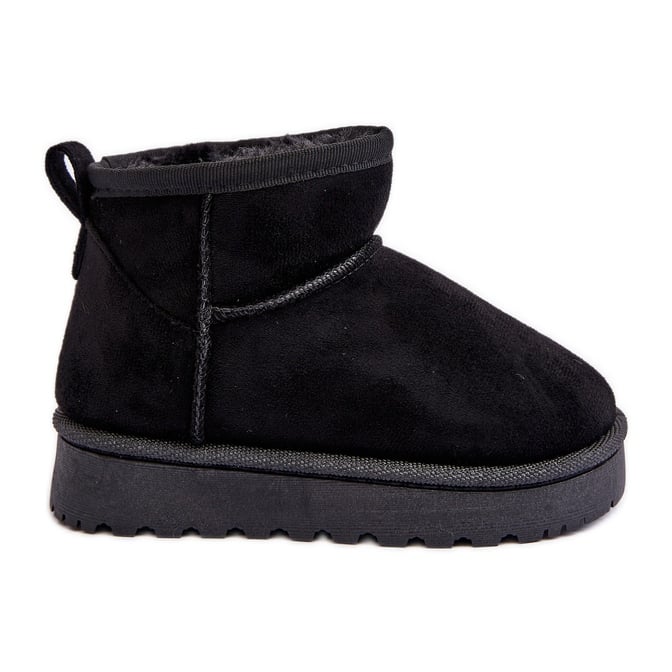 Dziecięce Śniegowce Botki Ocieplane Czarne Nallita