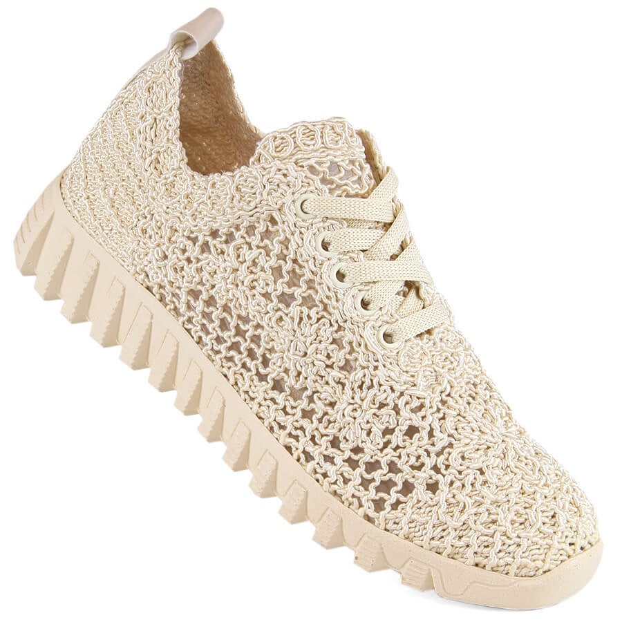 Półbuty damskie sportowe koronkowe beżowe T.Sokolski 1982 beżowy